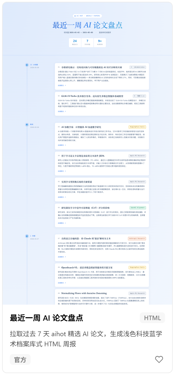 鏈€杩戜竴鍛?AI 璁烘枃鐩樼偣棰勮
